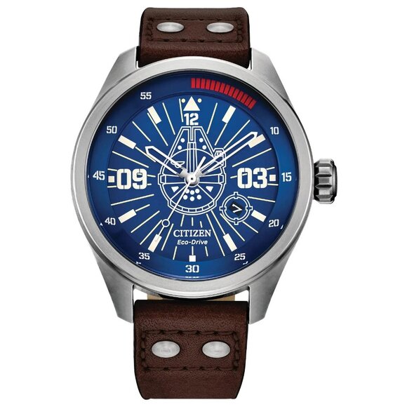 Citizen Men's Han Solo Date Indicator Eco-Drive Brown Watch 43MM AW5009-03W - Picture 1 of 4
